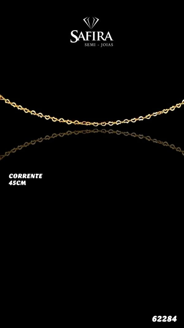 Corrente Corações Fina 45cm
