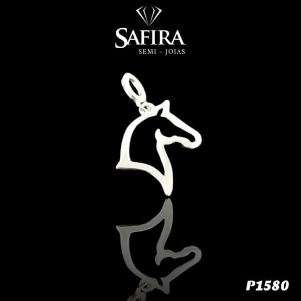 Pingente Cavalo Vazado Prata