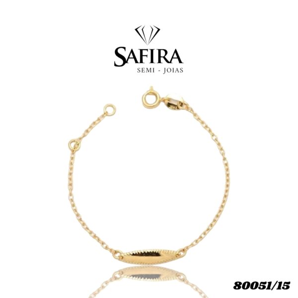 Pulseira Plaquinha Infantil 15cm